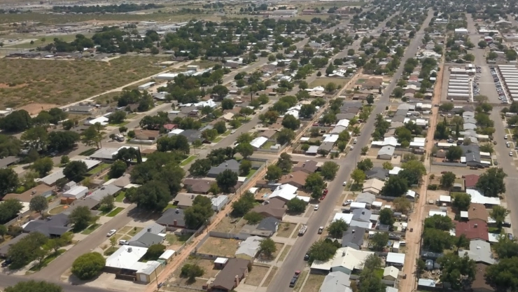 Vista aérea de Kermit, Texas