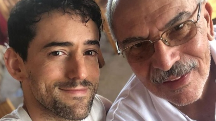 Luis Gerardo Méndez y su papá que falleció por COVID-19