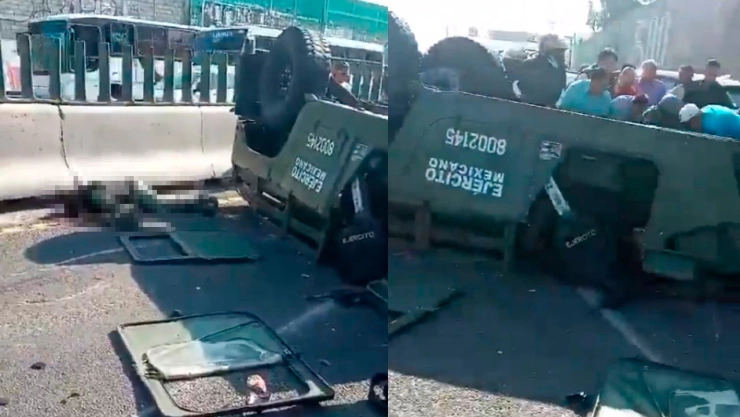 Militares en la autopista México - Pachuca