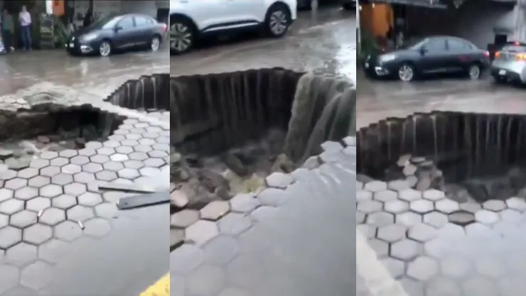 VIDEO: Gigantesco socavón se abre en San Andrés Cholula, Puebla.jpg