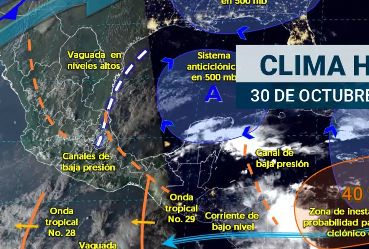 Clima en México, 30 de octubre de 2024