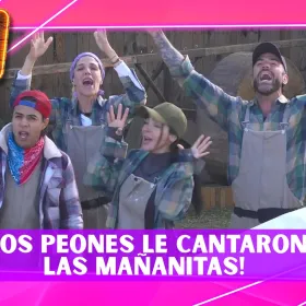 Así fue el momento en que los Peones felicitaron a la novia de Fer Lozada en La Granja VIP