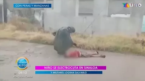 VIDEO: Niño se electrocuta en Sinaloa tras fuertes lluvias.