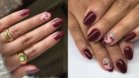 17 modelos de uñas acrílicas guindas: se verán elegantes y hermosas en cortas o largas