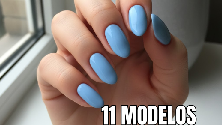 11 modelos de uñas azules sencillas, pero elegantes: poco elaboradas y hermosas