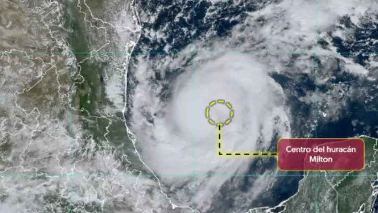 Esta es la ubicación del HURACÁN MILTON'; HOY 6 de octubre.jpg