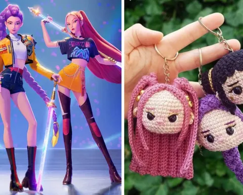 4 ideas de llaveros de Kpop Demon Hunters de crochet para regalar.png