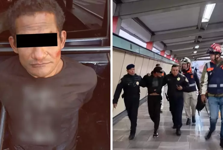 Detienen a persona que se aventó a las vías del Metro de CDMX