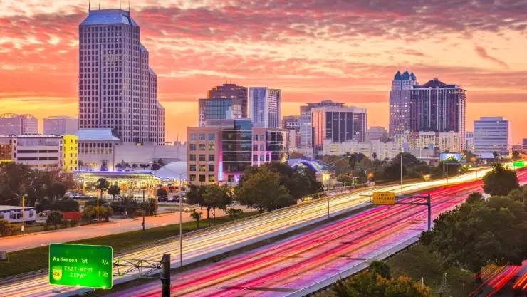 la ciudad de Orlando que forma parte del hermoso condado de Orange