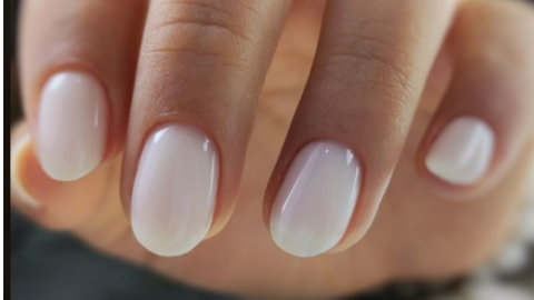 uñas rubber base blanca