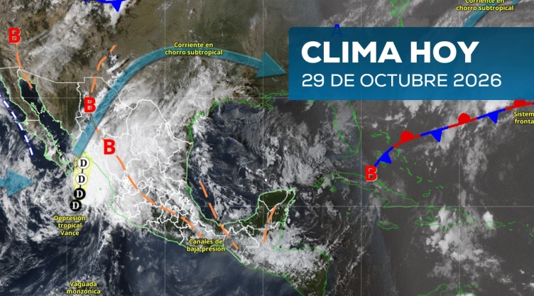 Clima en México 29 de octubre 2026.