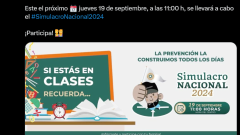 SEP invita a participar en el Simulacro Nacional 2024