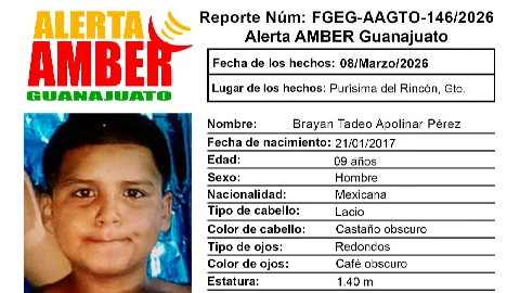 Brayan Tadeo Apolinar Pérez desaparecido Guanajuato