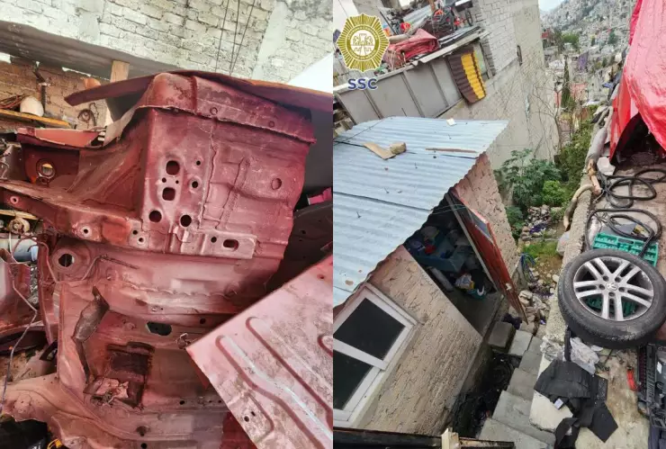 CDMX: Por un cateo en la GAM, descubren 4 autos robados a punto de ser desmantelados