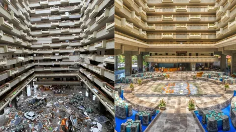 VIDEO Antes y después del hotel Princess de Acapulco tras el paso del devastador huracán “Otis”