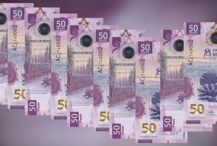 Colección de billete de 50 pesos del ajolote