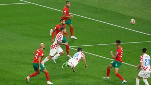 Croacia vs Marruecos por el tercer lugar Gvadiol anota