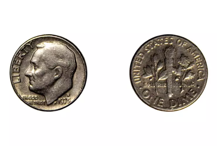 la moneda encuestión acuñada en 1975