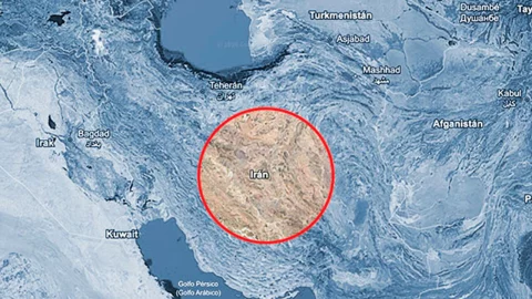 Mapa de Irán donde se resalta el territorio