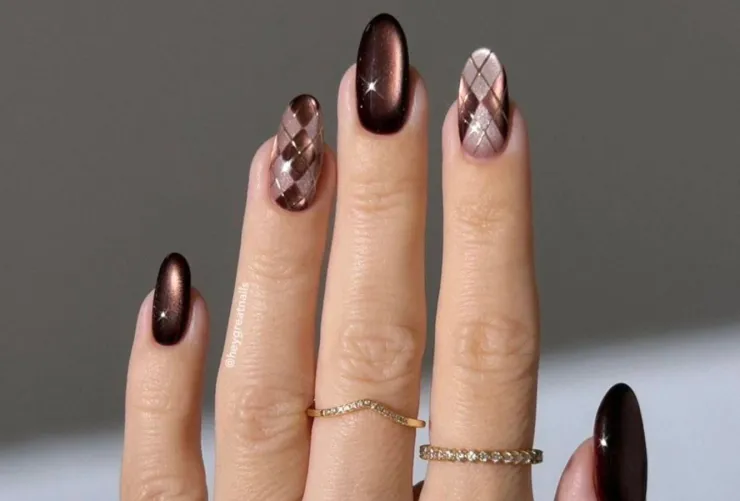Combina diseños con uñas caviar