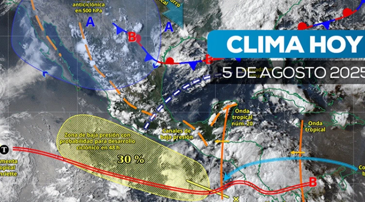 Clima en México hoy 5 de agosto