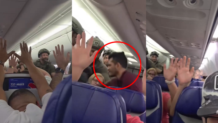 Capturas de pantalla de video que muestra tensión en avión de Southwest desviado a Atlanta, Estados Unidos