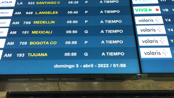 AICM cambio horario de verano