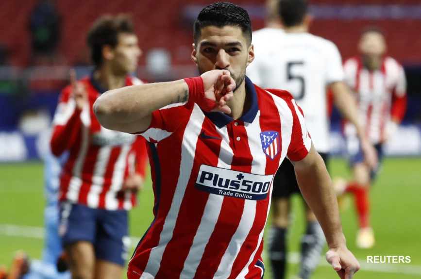 Luis Suárez festeja su gol
