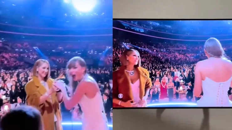 Taylor Swift ignora a Céline Dion al recibir su Grammy al Álbum del Año 