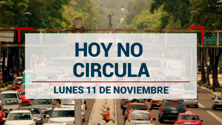 Hoy No Circula lunes 11 de noviembre 2024 cdmx y edomex