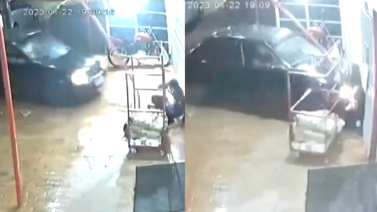 Auto atropella a hombre