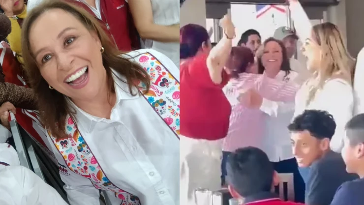 Abuchean a Rocío Nahle en La Parroquia cafeteria Veracruz