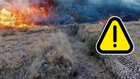 VORAZ INCENDIO consume 25 hectáreas cerca de la Zona Arqueológica de Tula, Hidalgo.webp