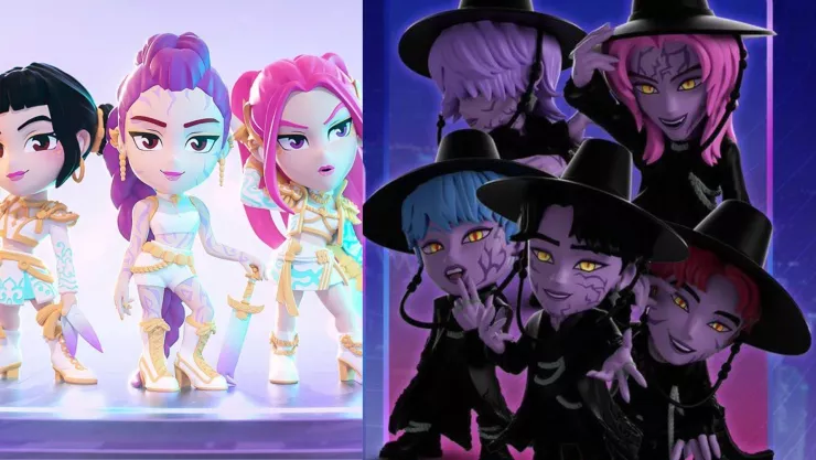 Figuras coleccionables de KPop Demon Hunters y Youtooz.