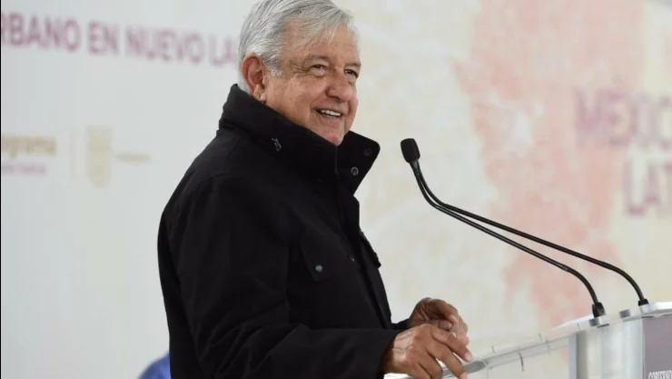 AMLO acorta discurso en Nuevo Laredo