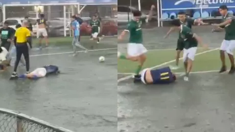 VIDEO ¡IMÁGENES SENSIBLES! Pierden partido de fútbol y dan brutal golpiza al equipo contrario en Guadalajara