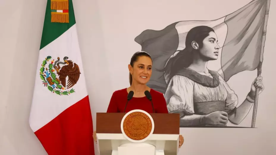 Claudia Sheinbaum en Palacio Nacional.