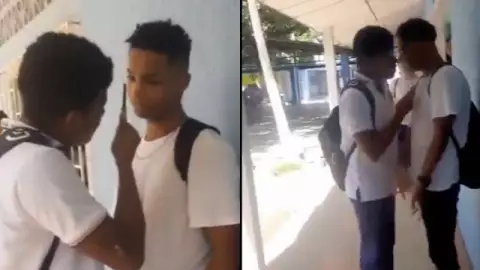VIDEO: Joven le corta la cara a su bulleador en escuela de Colombia; se mostró cansado del acoso