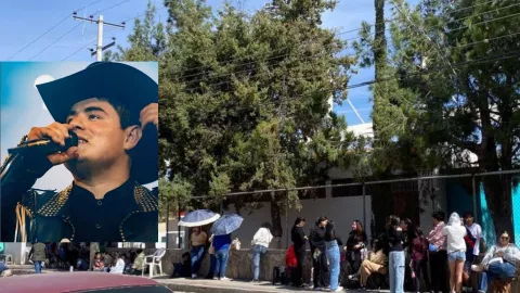 Alfredo Olivas en Aguascalientes 2025 Largas filas para entrar gratis al concierto en la Feria de Rincón de Romos