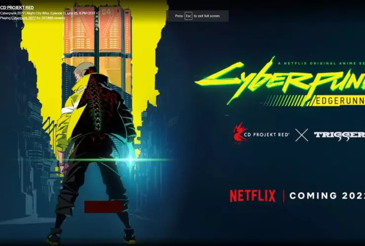 Cyberpunk 2077 se convertirá en un animé para 2022