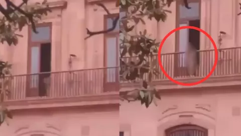Mujer semi desnuda en Palacio de Gobierno de San Luis Potosí