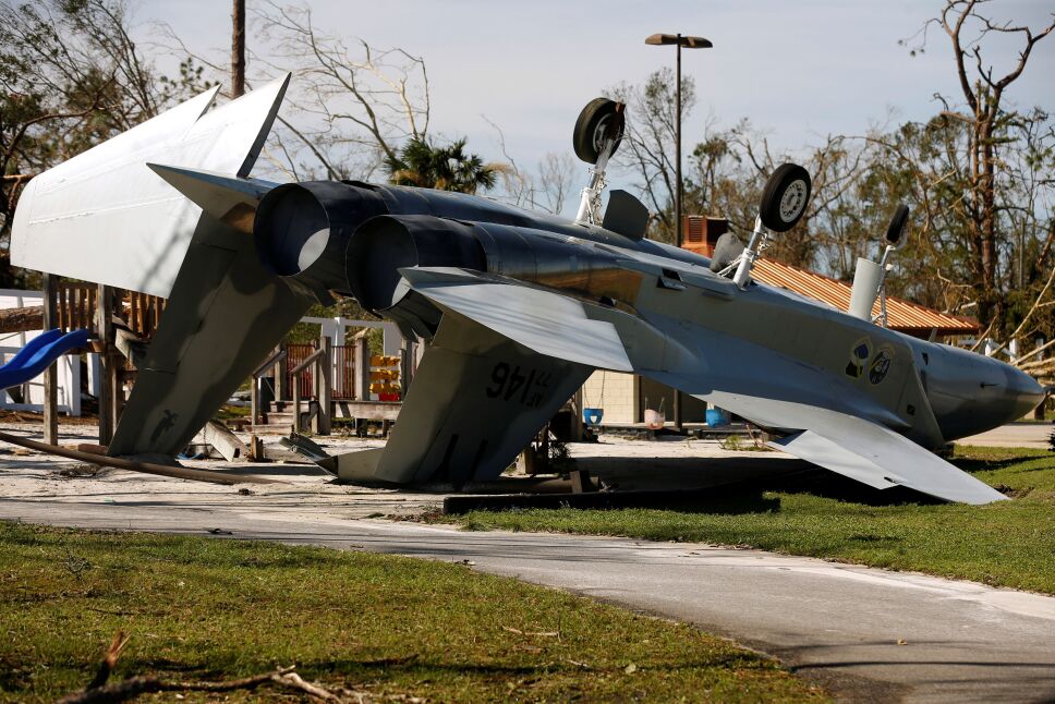Avioneta caída por huracán Michael en Florida