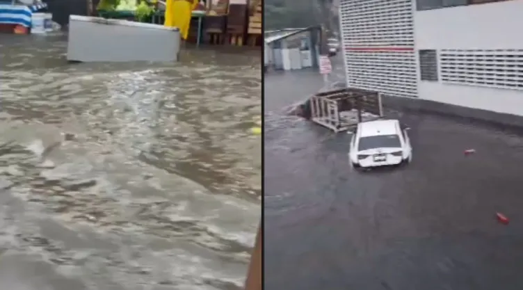 ¡Inundaciones y coches bajo el agua! Así luce Acapulco tras el paso de “Simon”