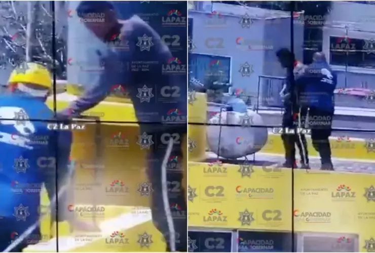 VIDEO: Policía se disfraza de obrero para impedir un suicidio