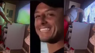 Aficionado rompe pantalla tras falla de Chicharito
