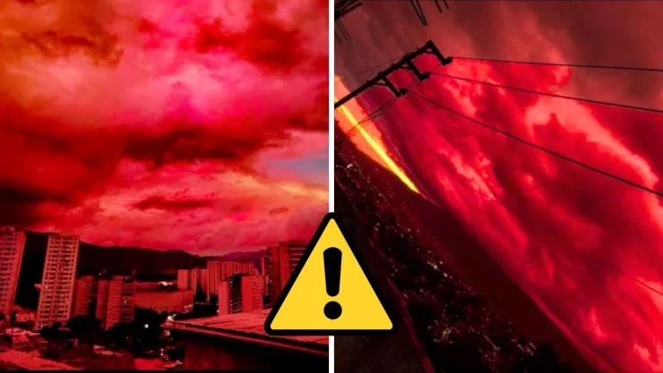 El inusual color del cielo fue captado horas después de los terremotos registrados en Venezuela
