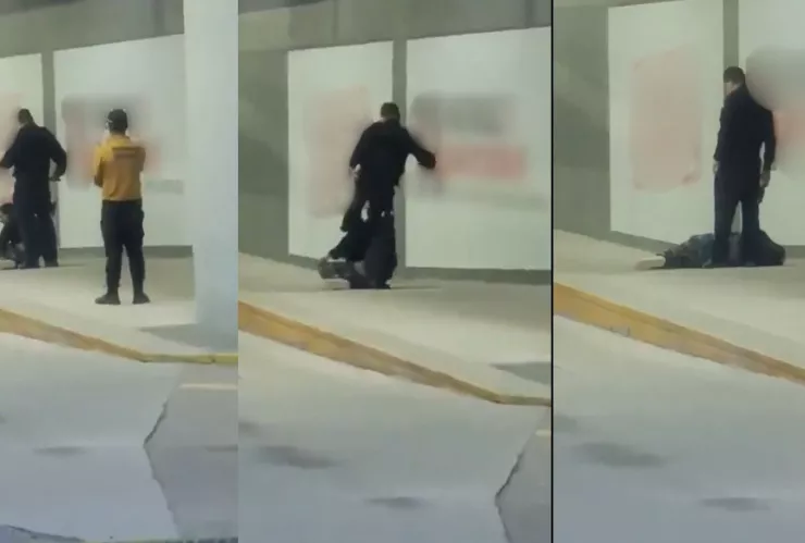 ¡IMÁGENES SENSIBLES! Policía de Tlaquepaque golpea a una persona en situación de calle en la Nueva Central Camionera