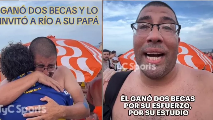 VIDEO: Joven gasta el dinero de sus becas e invita a su padre a la Copa Libertadores