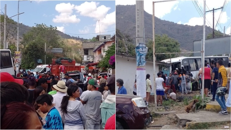 Choca autobús que transportaba peregrinos en Malinalco; reportan 3 muertos y 20 heridos