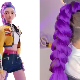 3 ideas para hacer el peinado de Rumi de Kpop Demon Hunters para tu disfraz de Halloween tutorial paso a paso
